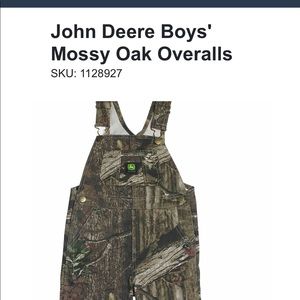 Boys size 5 Mossy oak John Deere camo overalls